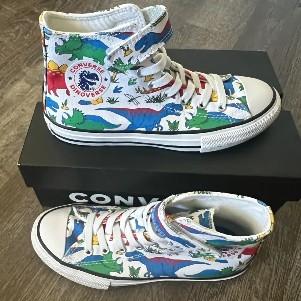 Converse Chuck Taylor All Star Dino Party Easy-On Boys‎ Sneakers- Size 3